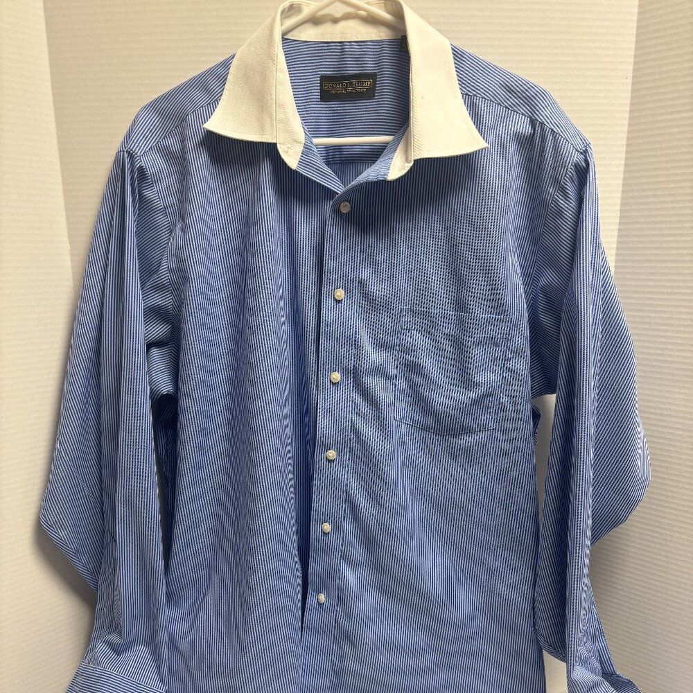 Donald Trump Dress Shirt w/French Cuff - Size 17 34/35 - 1477